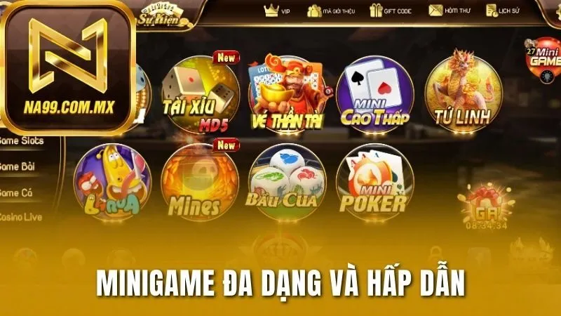 Na99 - Sân Chơi Đổi Thưởng Hấp Dẫn, Nhiều Tính Năng 31 Minigame đa dạng và hấp dẫn trên nền tảng